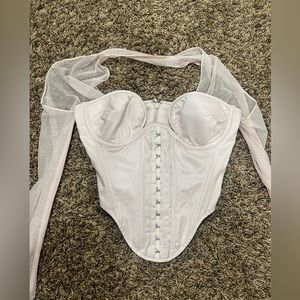 HOUSE OF CB xs pink corset halter top